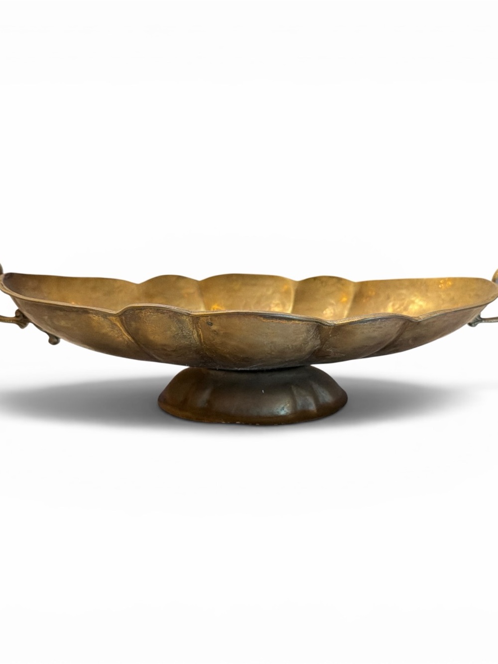 Brass Pedestal Serving Bowl - Gold Finish